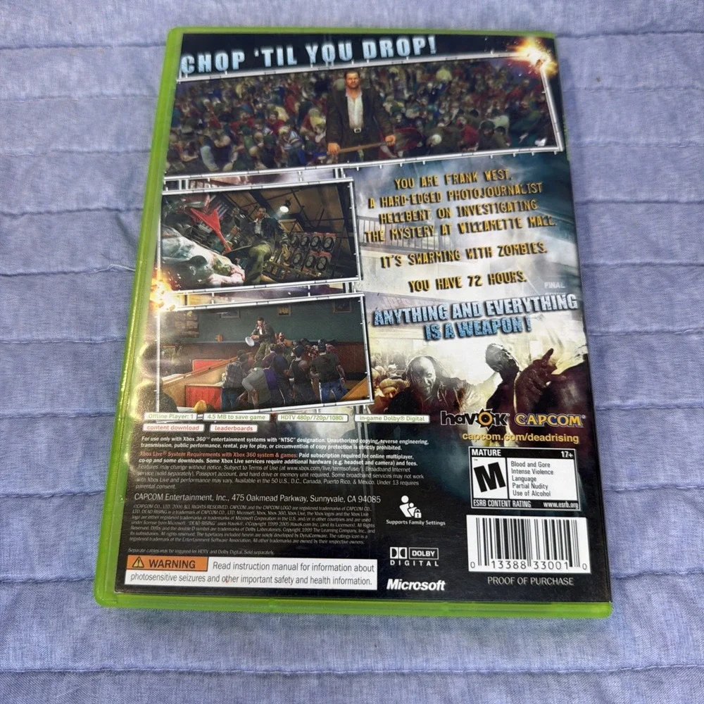 Dead Rising | Microsoft Xbox 360 | 2006 | Complete CIB | Tested | Very Good